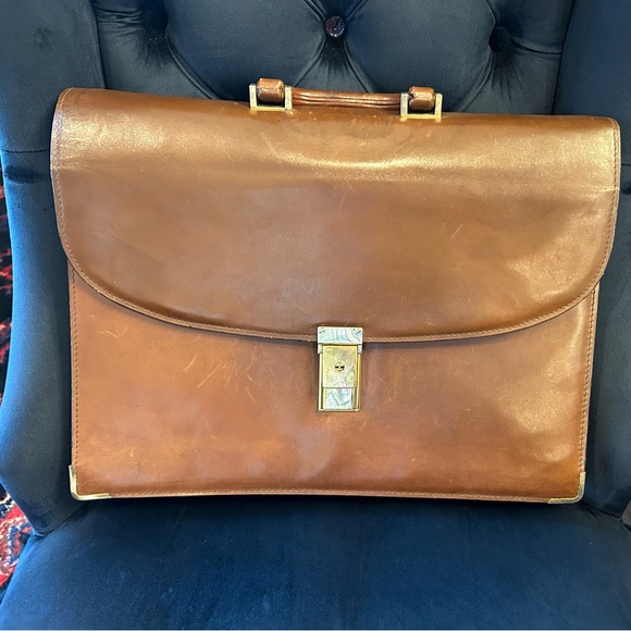 Authentic antique Italian leather attaché case.  Great condition - Picture 1 of 6
